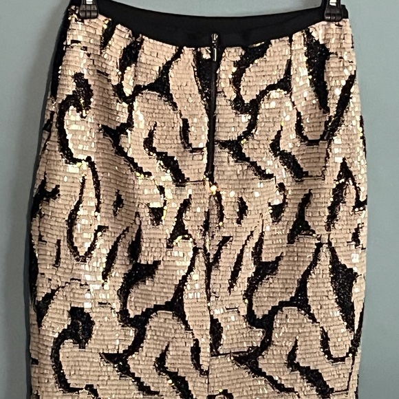 SELLING ANTONIO MELANI SKIRT COLOR BLACK And CREAM SIZE 6 - Picture 8 of 14